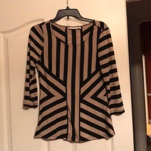 New York & Co. Peplum Striped Top